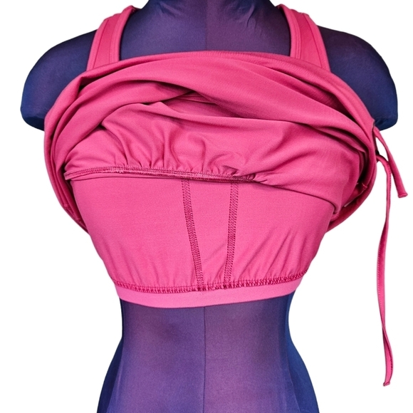 Athleta Tinker Racerback Hot Pink Athletic Tank Top Size Medium Women's S13 - Picture 3 of 8